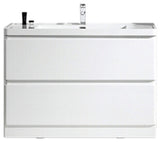 Eviva Glazzy 48" Floor Mount Modern Bathroom Vanity With Single Sink White