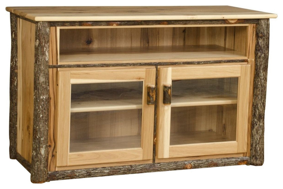 Hickory Log TV Stand, All Hickory
