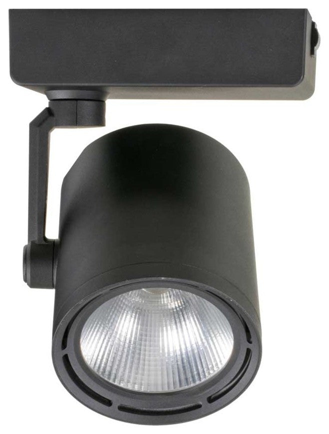JESCO 1-Light COB LED H Track Head Fixture 18 Degree Beam Angle 3000K, Black