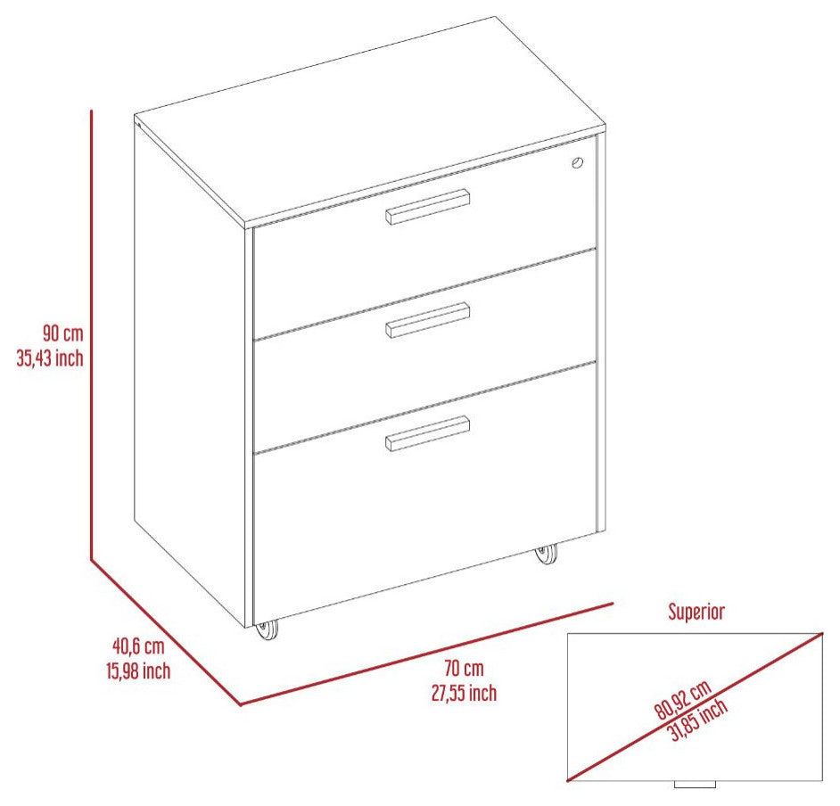 Penny Storage Cabinet- Drawer Base Soft Black