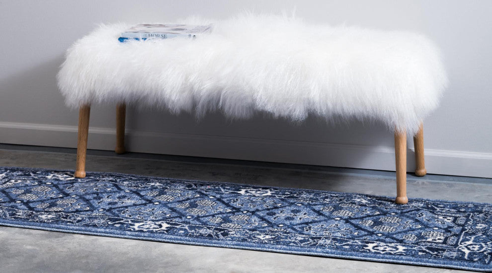 Rug Unique Loom La Jolla Blue Runner 2' 7 x 10' 0