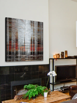"Rays of Light" Print on Brushed Aluminum, 32"x32"