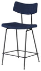Soli True Blue Fabric Counter Stool