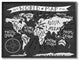 Kids World Map Black and White Nursery Design, 24"x30"