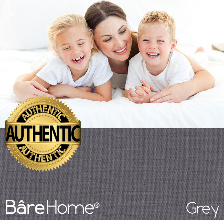 Comforter, Sheet, and Bed Skirt, Light Gray, Gray, Gray, Split Queen