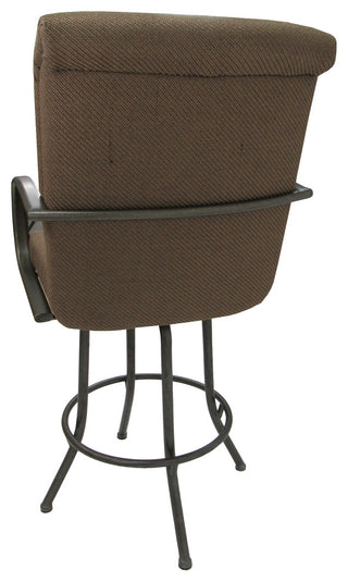 Swivel Bar Stool Metal Frame 30", Sanora Brown, Brown Frame