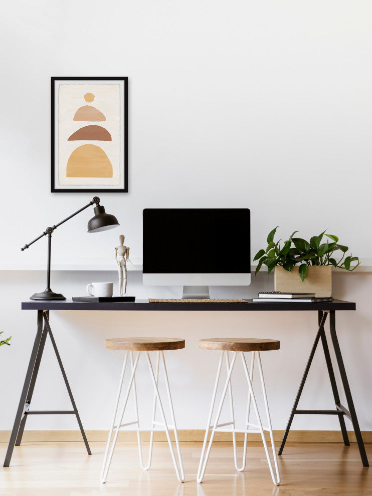 "Concrete Fortress" Framed Painting Print, 24x36