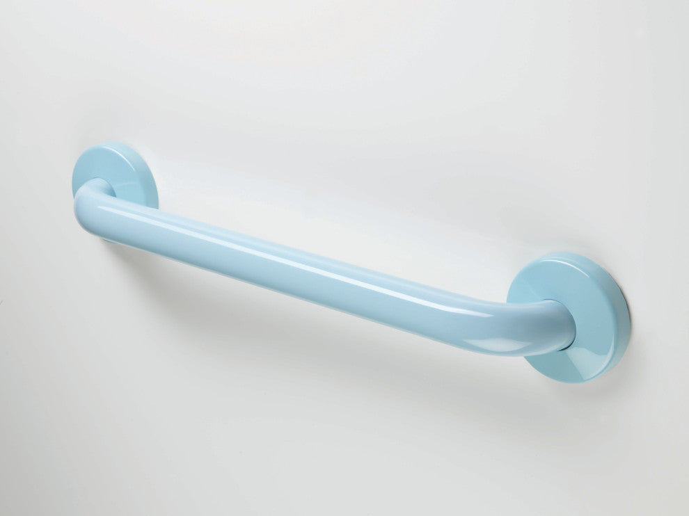 36 Inch Grab Bar With Safety Grip, Wall Mount Coated Grab Bar, Light Blue