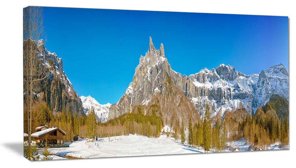 "Sixt Fer a Cheval Panoramic View" Canvas Print