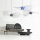 Lilly Pendant Lamp, Black, 39" in Dia