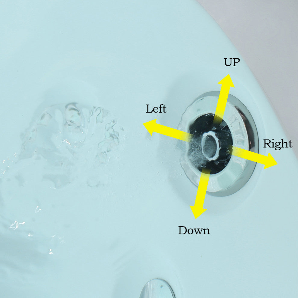 59" L x 29.5" W White Acrylic Right Drain Freestanding Whirlpool Tub