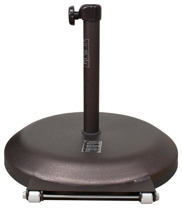 75 lb. Umbrella Base With Steel Cover With Concrete Black