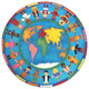 Hands Around The World 7'7" Round Area Rug, Color Multi
