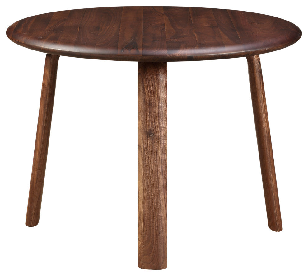 First of A Kind Malibu Round Dining Table Walnut