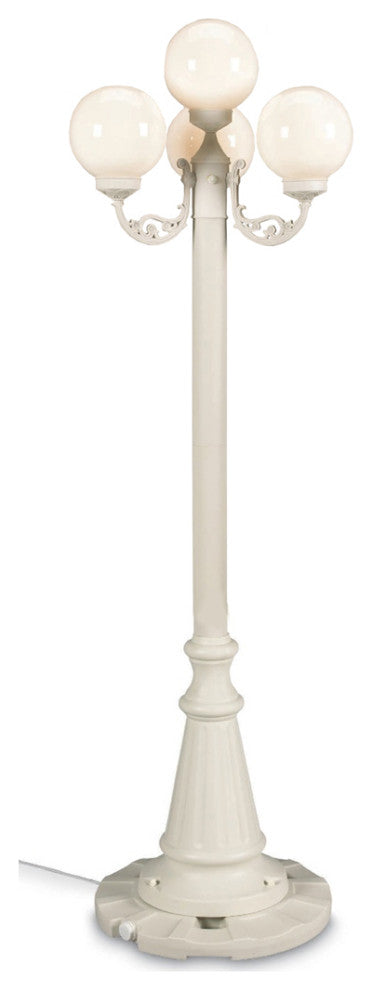 Ll-00371 European 00371 Four White Globe Lantern Patio Lamp Park Style