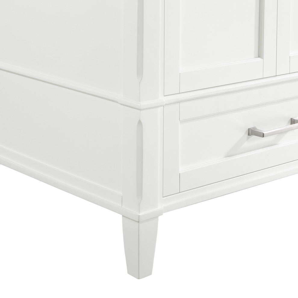 Montauk Bathroom Vanity, Pure White With White Quartz, 36"