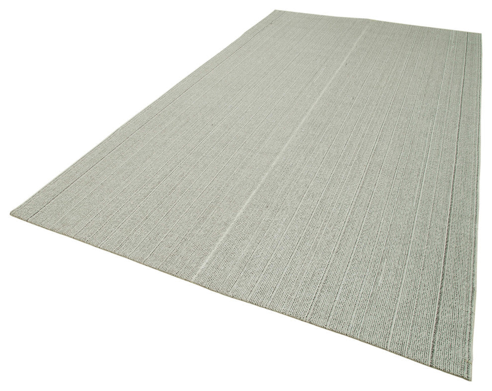 Rug N Carpet - Handmade Turkish 6' 8'' x 11' 11'' Modern Design Wool Kilim Rug