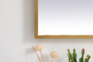 Modern Brass Led Mirror