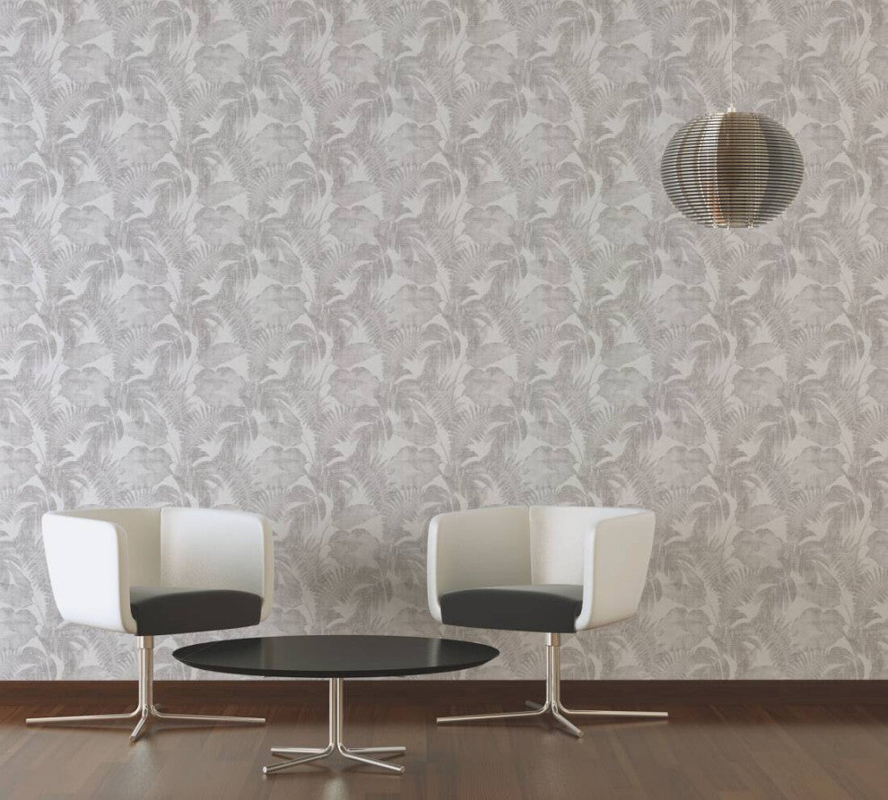 Botanical Jungle Textured Wallpaper Featuring Tropical Leaves, 373962