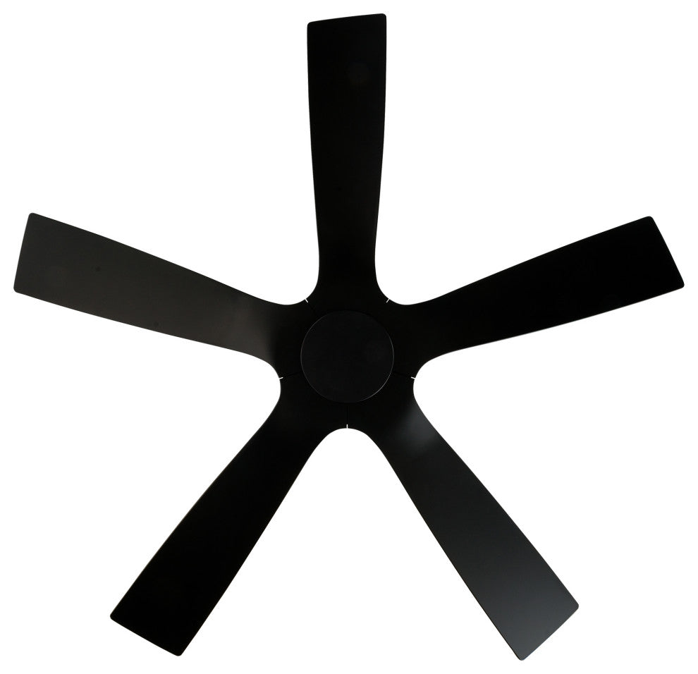 Aviator Indoor/Outdoor 5-Blade Smart Ceiling Fan, 54", Matte Black, Wall Control