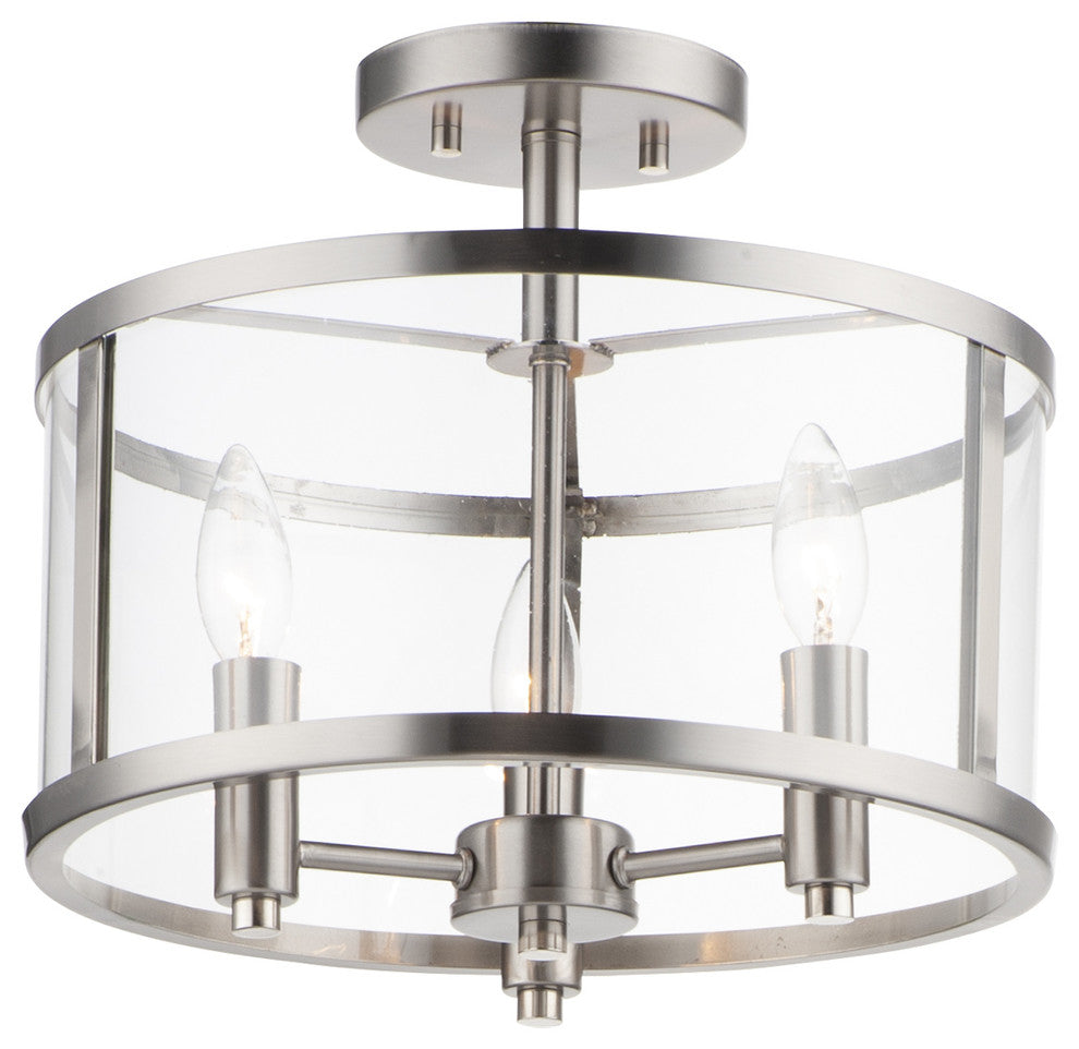 Maxim Sentinel Three Light Semi Flush Mount 25250CLSN