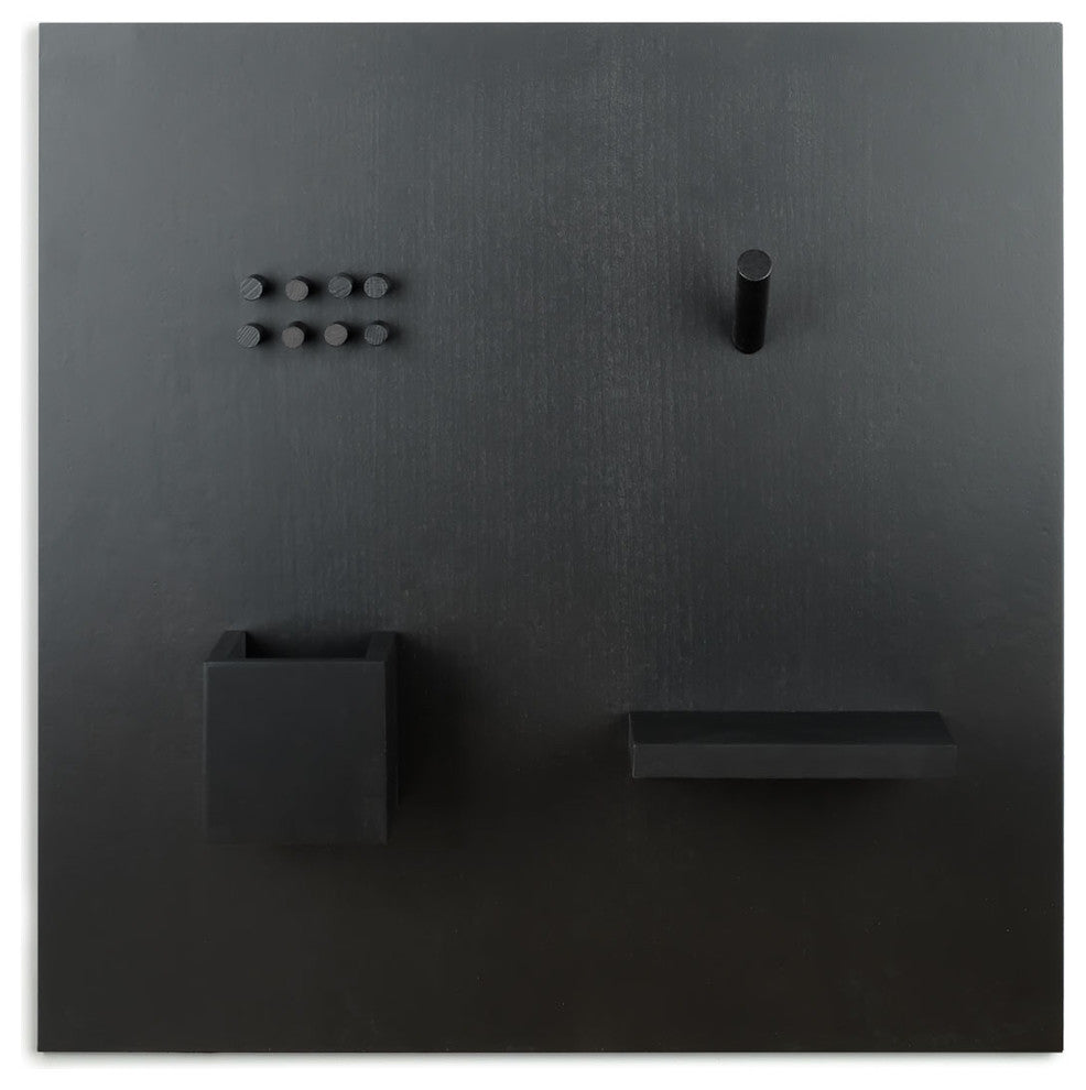 SMORGAS Wood Magnetic Bulletin Board Set, Black