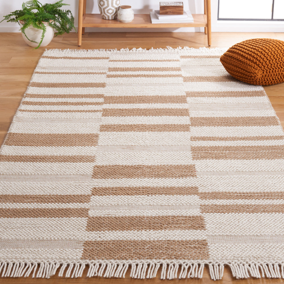 Safavieh Couture Natura Collection NAT225 Rug, Ivory/Light Brown, 6'x9'