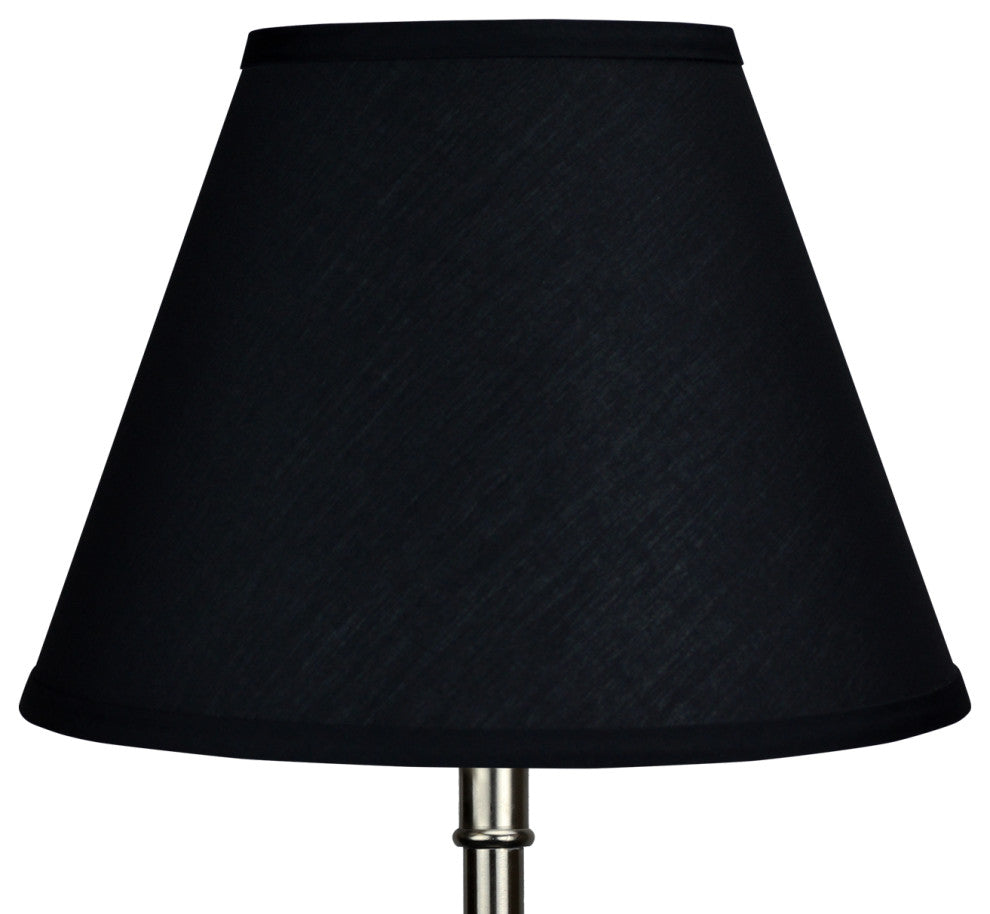 Fenchel Shades 6"x12"x9" Brass Spider Attachment Empire Lamp Shade, Linen Black