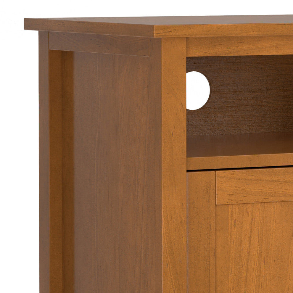 Warm Shaker Solid Wood 42" TV Media Stand, Light Golden Brown For TVs up to 43"