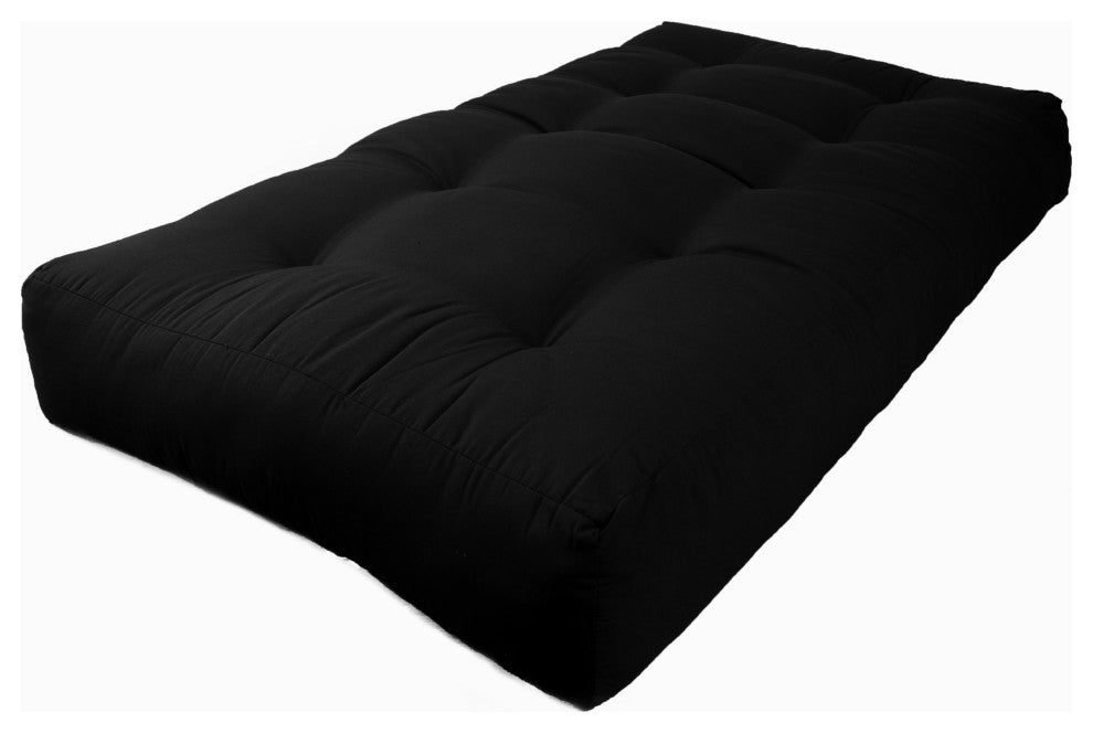 Blazing Needles Renewal 9" Twill Twin Futon Mattress, Black
