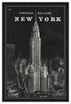 "Blueprint Map New York Chrysler Building Black" Print by Sue Schlabach, 42"x62"