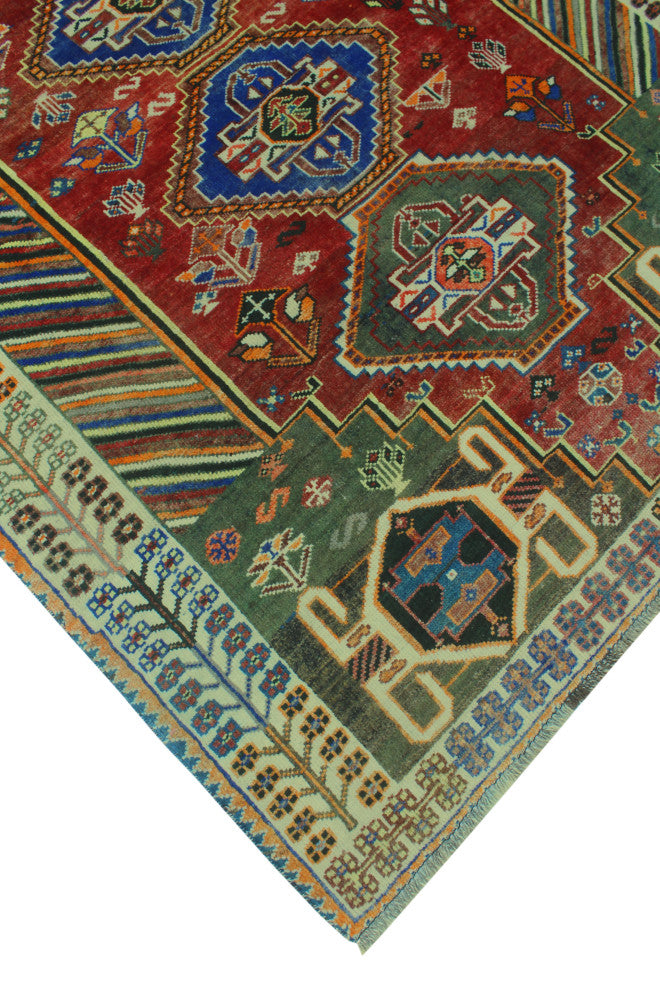 Fine Vintage Distressed Knox Red Rug