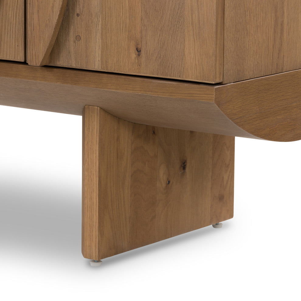 Pickford Media Console-Dusted Oak Veneer