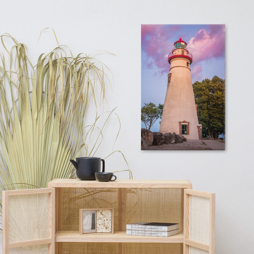 Marblehead Lighthouse at Sunset Coastal Landscape Canvas Prints, 24" X 36"