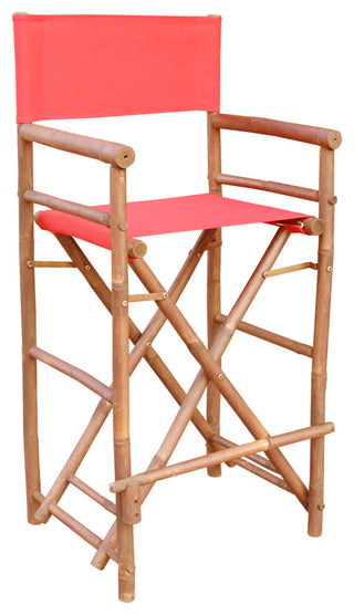 Bamboo High Director Chair, Set of 2, Red