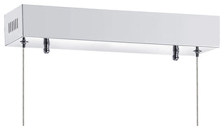 Ali 34.5" Dimmable Adjustable Integrated LED Metal Linear Pendant, Chrome