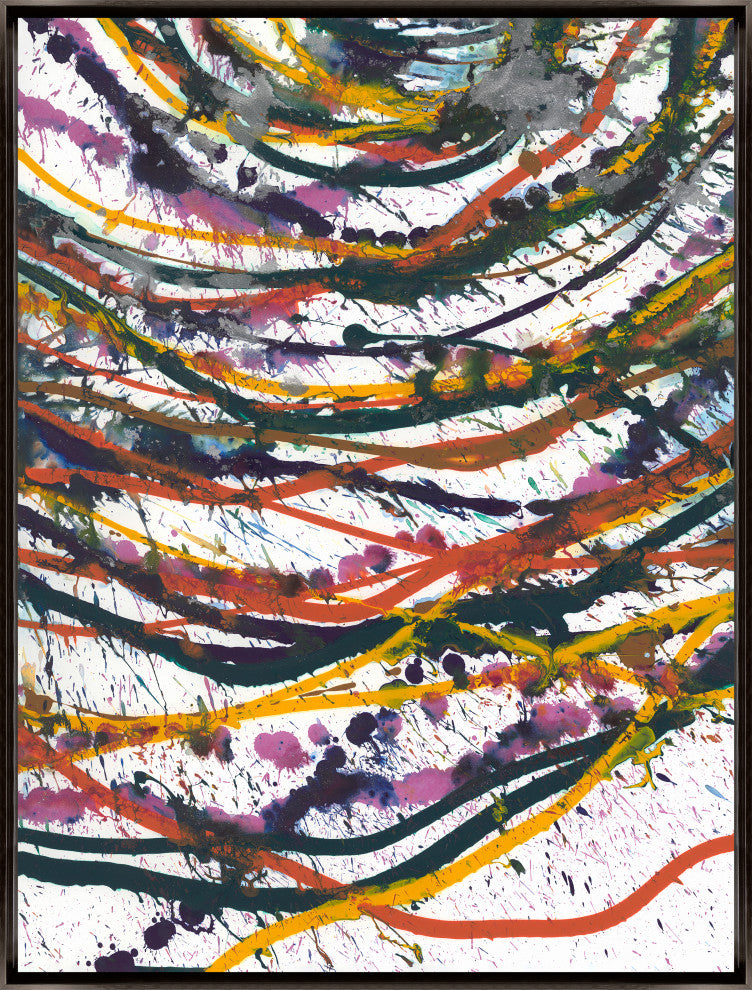 36x48 Couleurs Primaries VI, Framed Artwork, Espresso