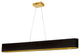 30W Horizontal Aged Brass Pendant w/ Black/Gold Shade, AUB-R5030HP-AGB-698