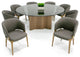Modrest Baskin Brown and Walnut Arm Dining Chair