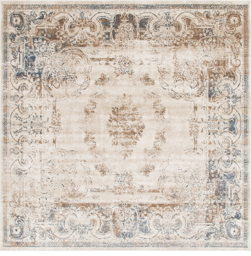 Unique Loom Beige Chateau Lincoln 7'' 0 x 7'' 0 Square Rug