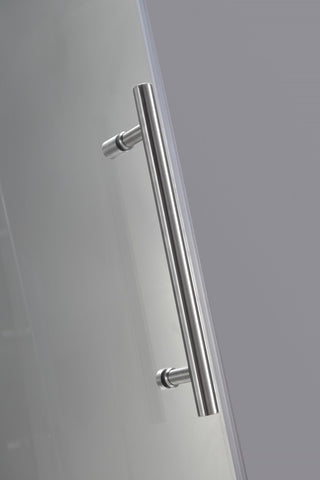 Neoscape 34"x34"x72" Completely Frameless Neo-Angle Shower Enclosure, Stainless