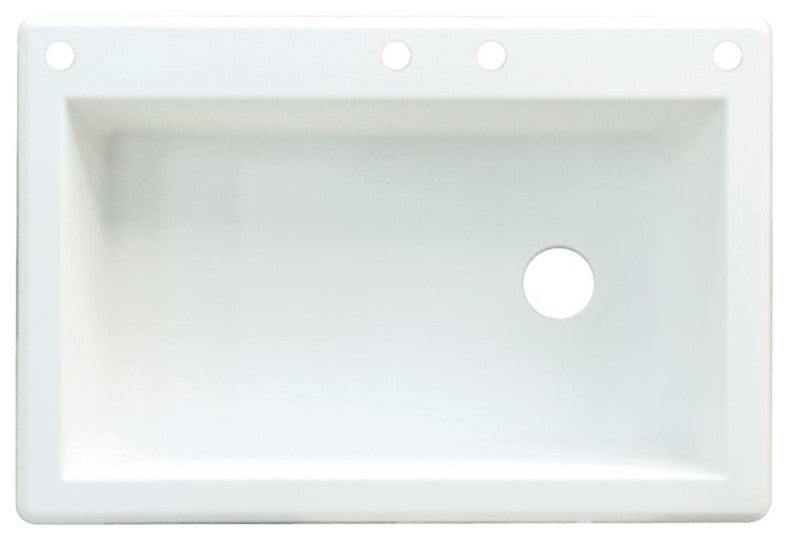33-in x 22-in Drop-in Radius Granite Kitchen Sink