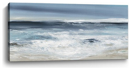 40" Long Beach Shore Canvas Wall Art