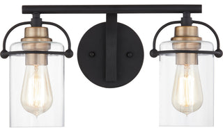 Quoizel EMR8602MBK Two Light Bath, Matte Black Finish