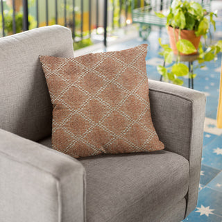 Plutus Brown Diamond Luxury Throw Pillow, 16"x16"