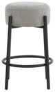 Safavieh Couture Paisleigh Boucle Metal Leg Counter Stool, Grey/Black