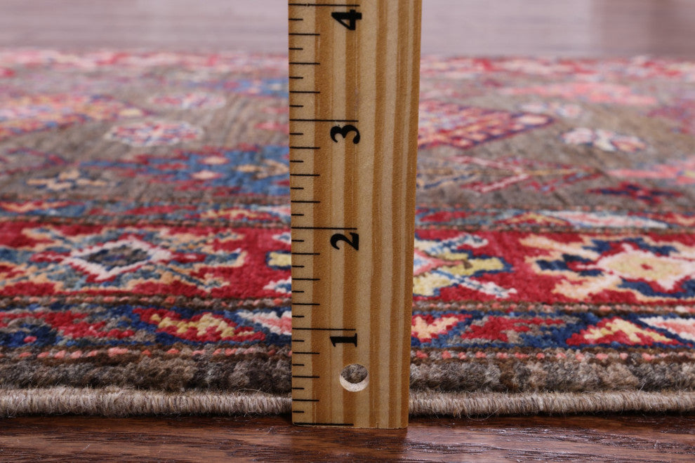 Runner Super Kazak Hand Knotted Wool Rug 2' 6" X 10' 8" Q7500