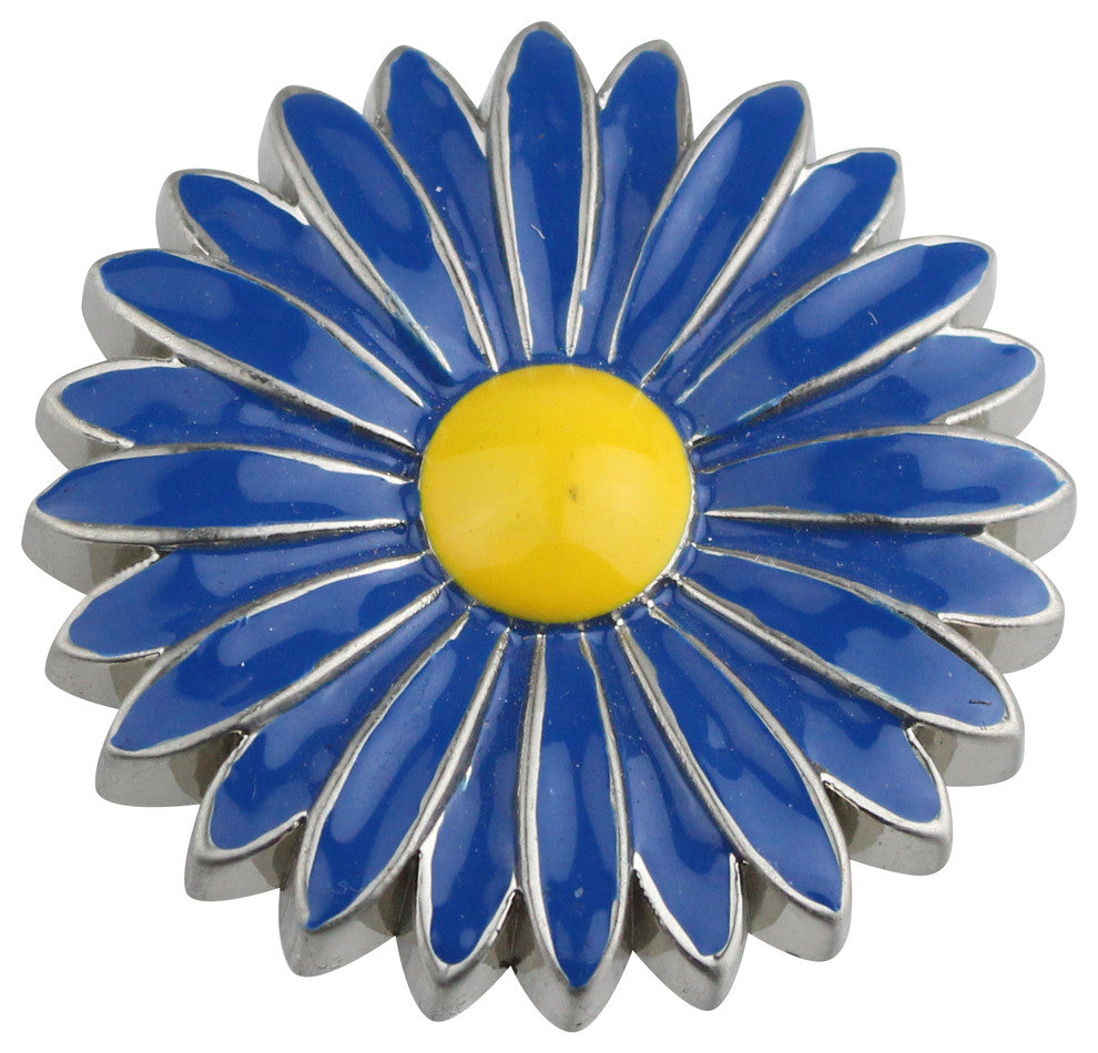 Aster Cabinet and Furniture Knob, Navy Blue With Yellow