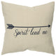 Black Taupe Canvas Spirit Lead Throw Pillow