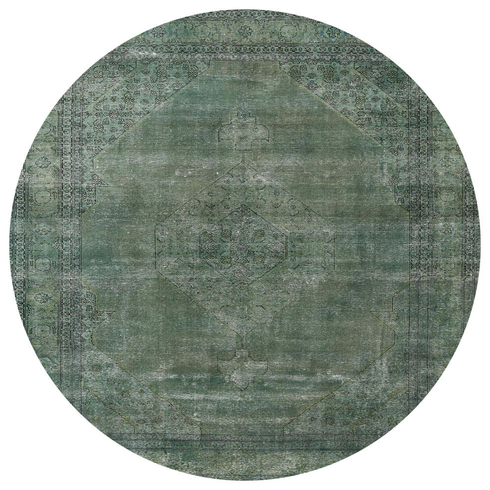 Ahgly Company Indoor Round Mid-Century Modern Area Rugs, 7' Round